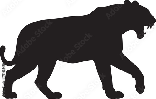  Jungle Tiger Silhouette Vector Illustration