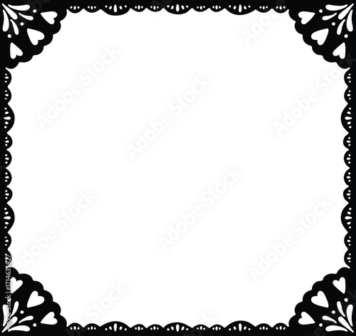 Decorative vintage black frame vector illustration