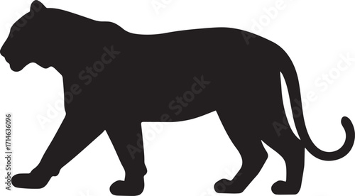  Jungle Tiger Silhouette Vector Illustration