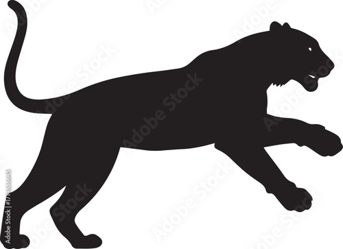  Jungle Tiger Silhouette Vector Illustration