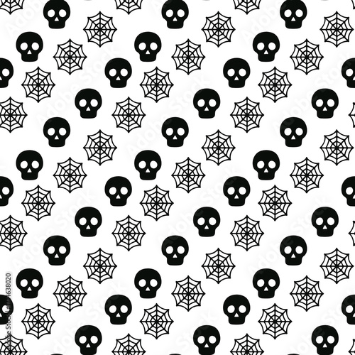 Halloween Seamless Pattern. Hocus Pocus. Spooky Quotes. Scary Background