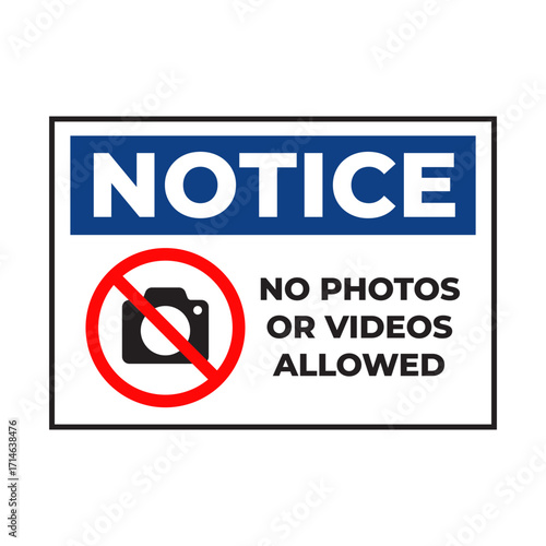 Free Download Blue Notice No Photos Videos Allowed - GFXLoad