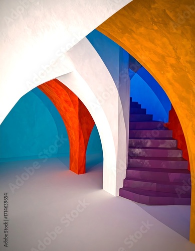 Colorful Architectural Interior
