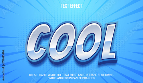 Cool Cartoon 3D editable text effect style