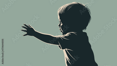 Little child reaching out with hope and innocence, a poignant moment of trust and vulnerability