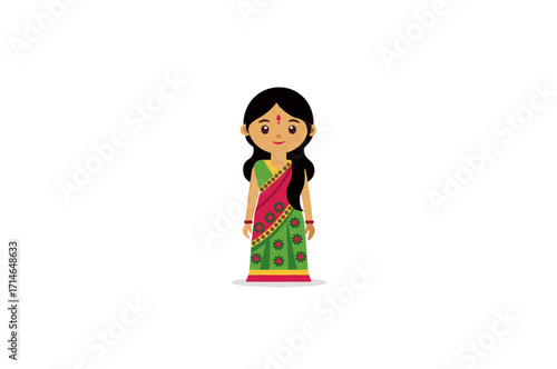 A girl wearing saree
