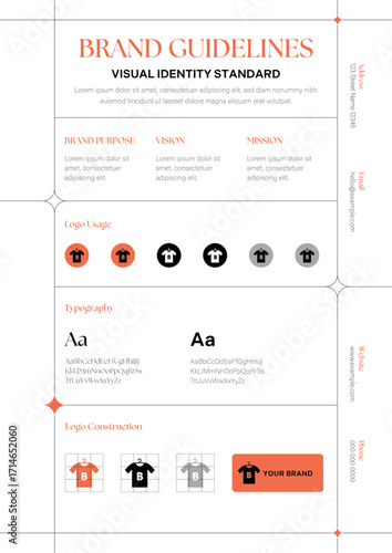 Orange And Black Brand Guidelines Flyer