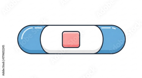 Adhesive bandage first aid plaster medical care wound protection health treatment illustration cartoon style