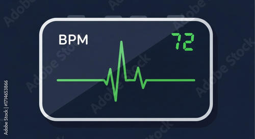 Heart rate monitor bpm medical device heartbeat pulse health cardiology vital signs monitoring equipment