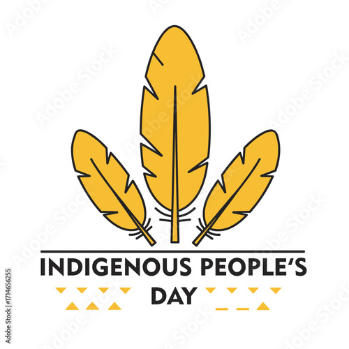 indigenous peoples day, International Day of the World's Indigenous People, vector illustration