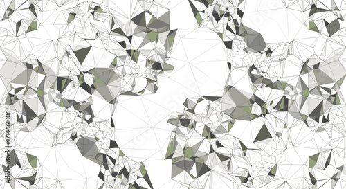 Abstract polygonal pattern with geometric shapes and wireframe design