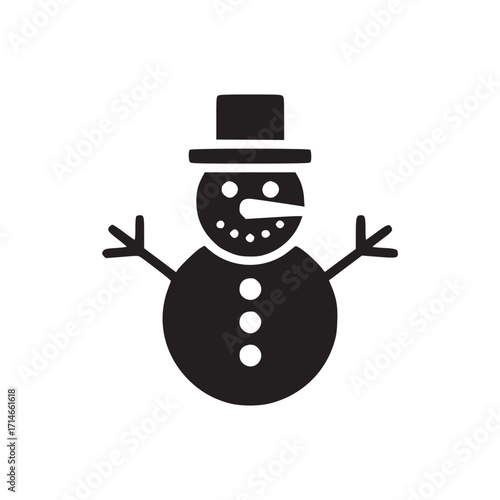 Illustration of a snowman perfect for winterthemed projects, christmas cards, or holiday decorations use it to add a touch of whimsy and cheer to your designs
