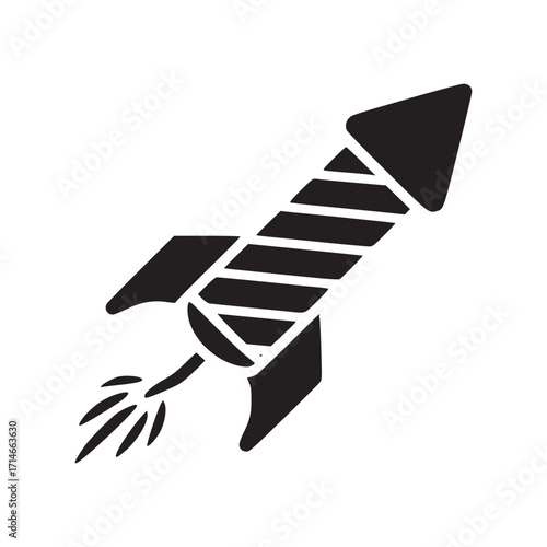 Illustration of a firework rocket ideal for celebrating holidays like the fourth of july or new years eve use it to add a burst of excitement to your designs