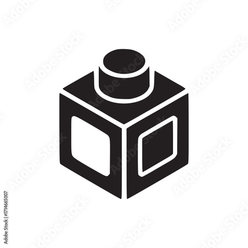 Illustration of a toy brick this simple and iconic design represents childhood, creativity, and building blocks, perfect for projects related to toys, games, or construction