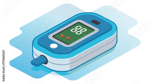 Pulse oximeter medical device illustration