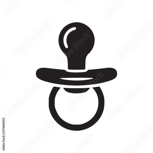 Illustration of a baby pacifier this simple and modern design is perfect for babyrelated projects, such as nursery decor, baby shower invitations, or website graphics the clean lines and minimalist st