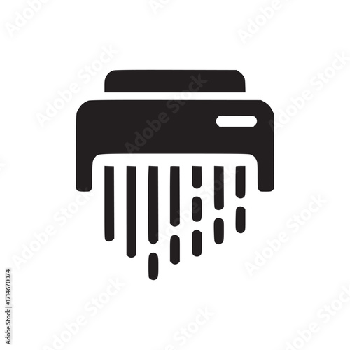 Illustration of a paper shredder, symbolizing data destruction, document security, and information privacy, suitable for use in presentations, websites, and marketing materials related to data protect