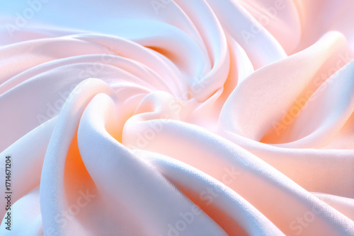 An elegant abstract image of beautiful white fabric waves