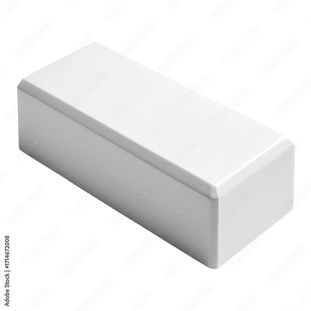 Naklejka premium Classic White Rectangular Eraser, clean. Perfect for school, office, art, and stationery product promotions.