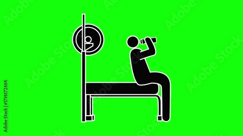 Person Drinking Water After Exercise Animation