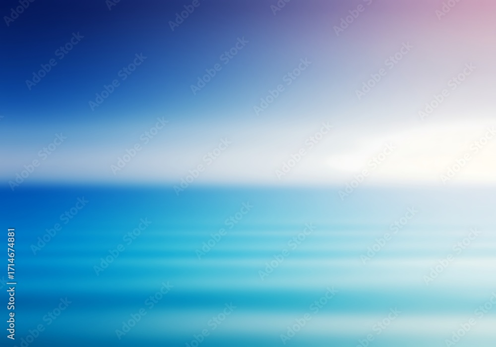 Fototapeta premium Serene Abstract Ocean View with Pastel Sky and Gradient Hues Minimalist Nature Design