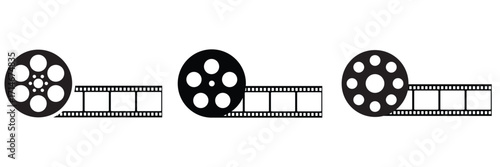 Classic Film Reel Icons Set  Vintage Movie Reel Vector Collection | Cinema Filmstrip Symbol Illustration 
for Entertainment and Media Design