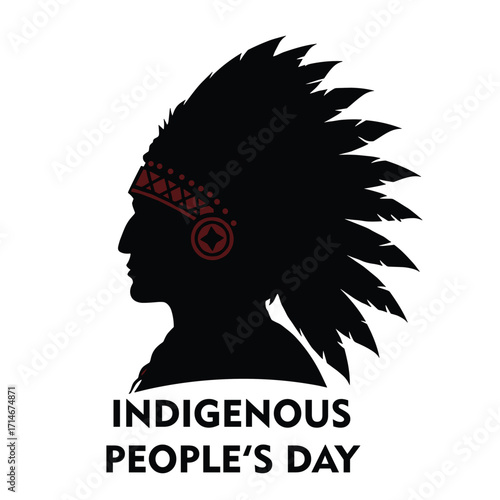 indigenous peoples day, International Day of the World's Indigenous People, vector illustration