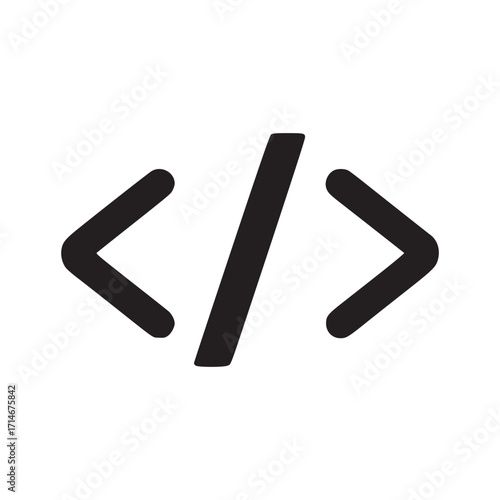 Vector art of coding symbol icon of software development, programming, and web design modern design for websites, apps, and presentations vector illustration