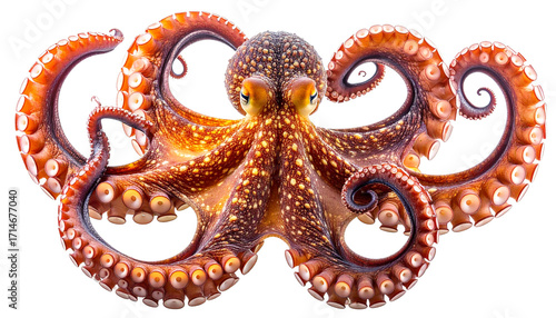 Octopus PNG, Transparent Background, Sea Octopus, Marine Animal, Tentacles Illustration, Underwater Creature, Realistic Octopus, Ocean Wildlife, Cute Octopus