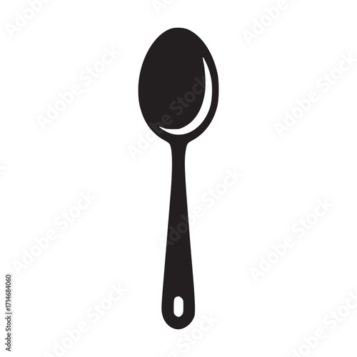 Vector art of spoon icon a simple, minimalist design featuring a spoon, perfect for culinarythemed projects, restaurant branding, or cookingrelated content clean and modern illustration