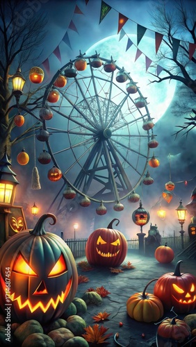 Haunted Carnival Halloween Banner