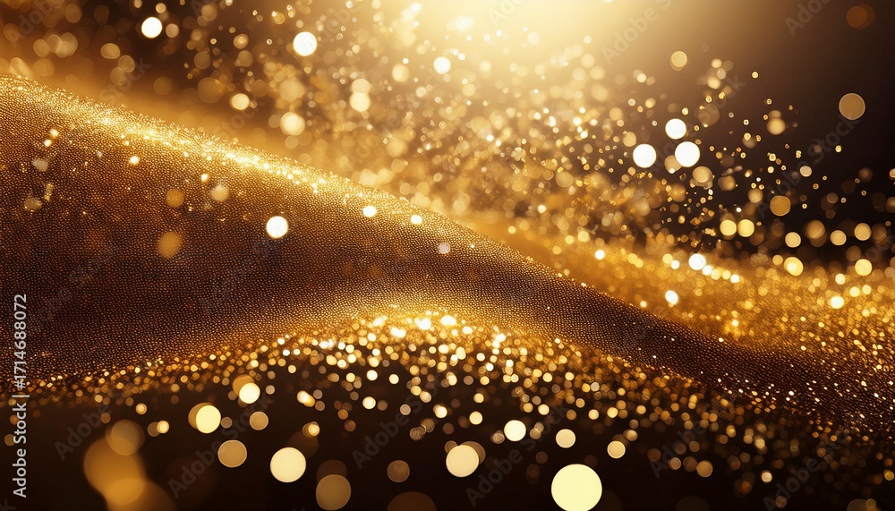 Obraz premium Gold Glitter Dots Abstract Background