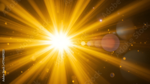 Transparent yellow sunlight special lens flash light effect. Front solar flare lenses