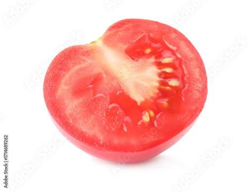 Wallpaper Mural Half of ripe red tomato isolated on white Torontodigital.ca