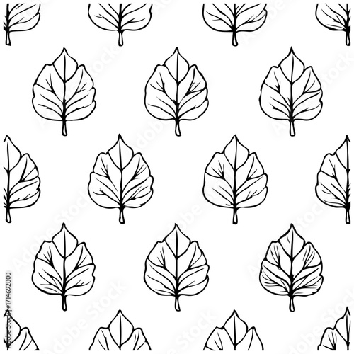 Elegant repeating foliage pattern creating a sophisticated botanical background with artistic