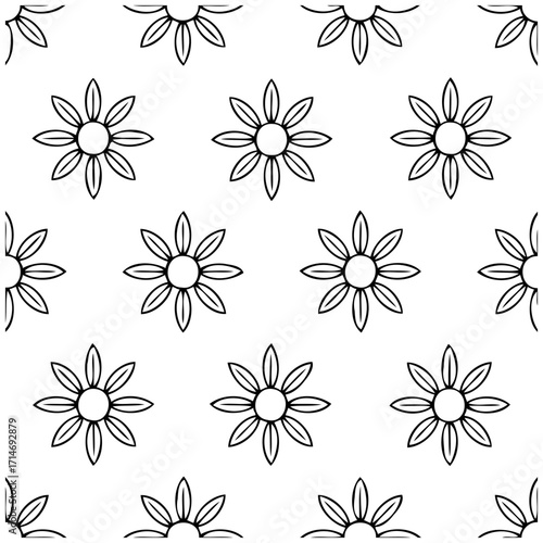 Elegant seamless pattern design featuring stylized floral elements, offering a versatile