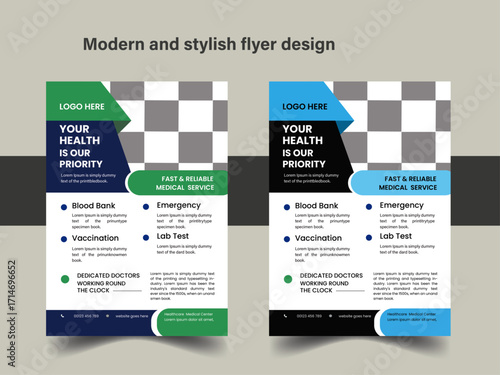 Modern and stylish flyer design template