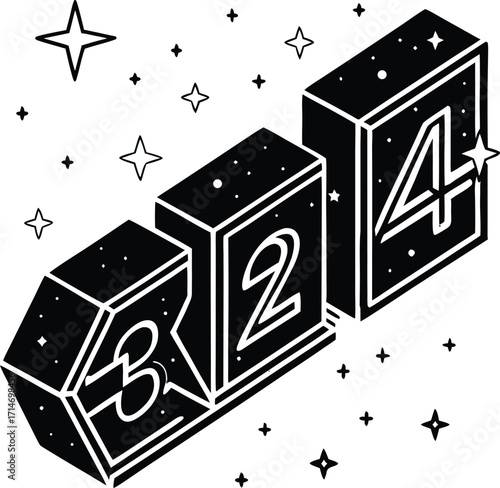 Grunge background with abstract vector illustration of stars and stripes for a holiday banner