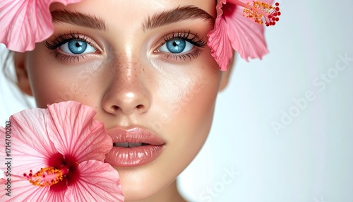 Close-up beauty portrait