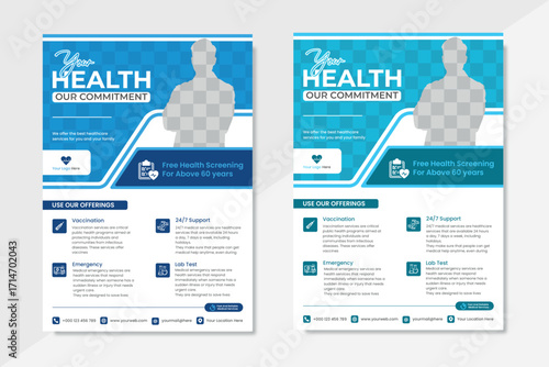 This is a creative and unique medical flayer design template