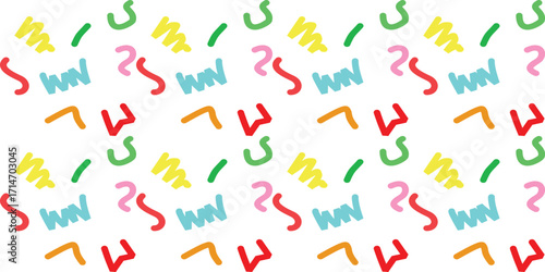 Seamless pattern with multicolored confetti. Vector illustration.