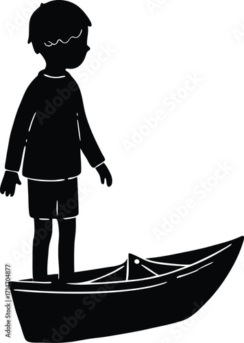 boy with a boat