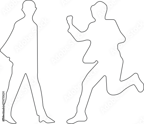 Art & IllustrationRunning people of all ages are jogging icon set.Fitness workout women and men of all ages. Editable Stroke. Pixel Perfect. For Mobile and Web icon set.