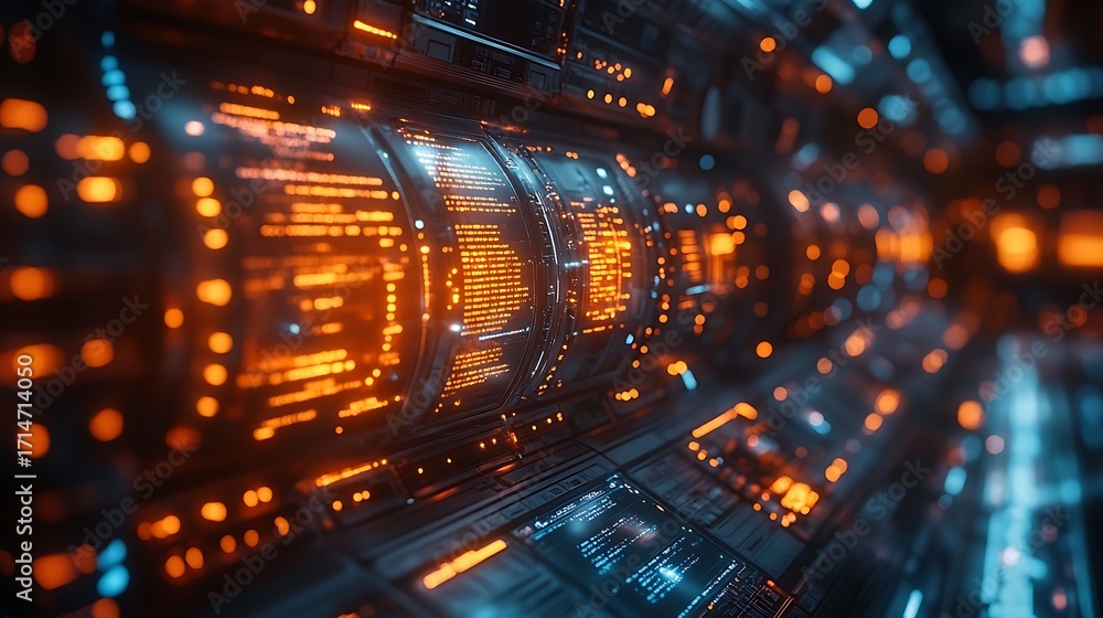Obraz premium Futuristic control panel