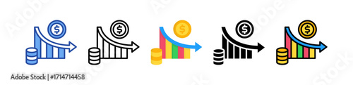 Depreciation Icon Multi Style Illustration 