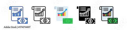 Deferred Revenue Icon Multi Style Illustration 