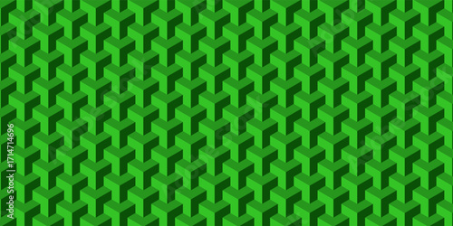 Green three-dimensional graphic background.