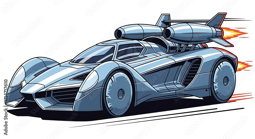 Fototapeta premium Futuristic Car.