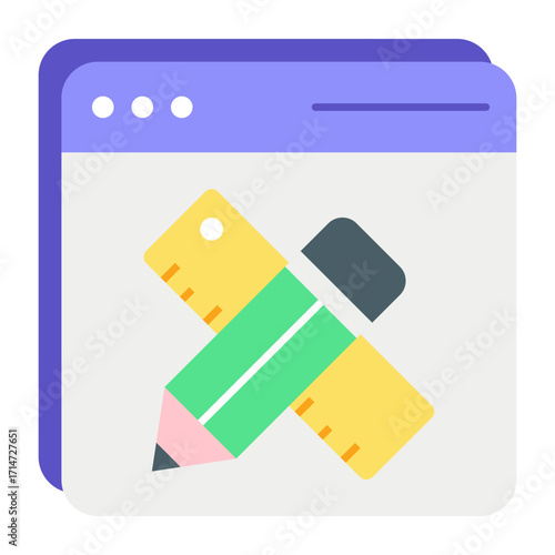 Web and Design Development or Graphics Design Flat Icons and illustrations Pack