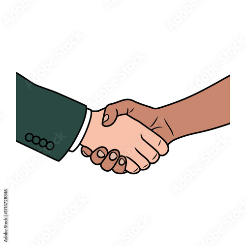 business handshake vector illustration symbolizing agreement partnership trust teamwork deal and cooperation